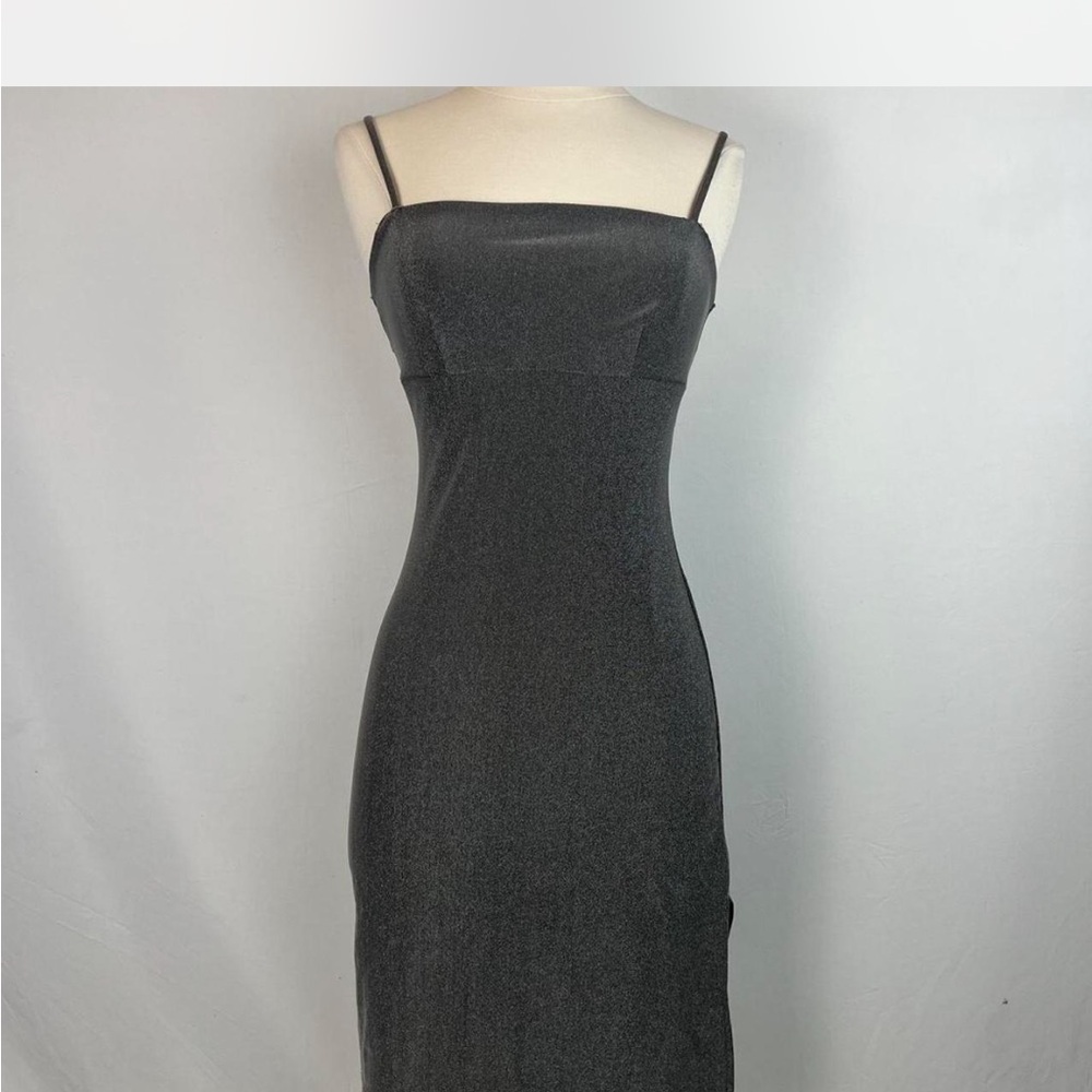 Silver Gate Elegant Strapless Gray Dress